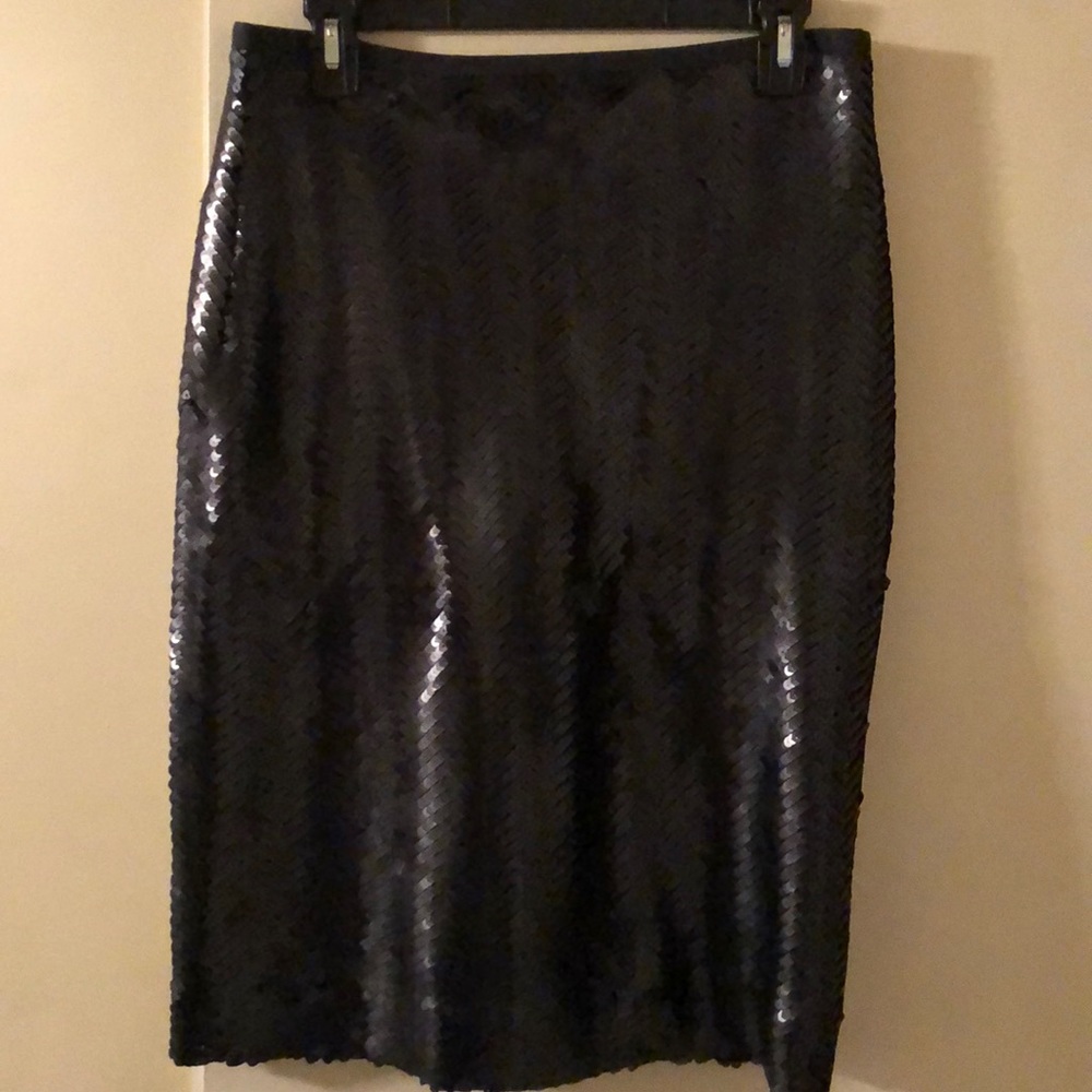 J Crew Black Sequin Skirt